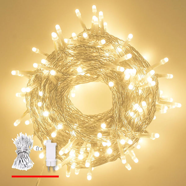 Jouluvalot, 200 LED-lamppua, Lämmin Valkoinen, Sisä- ja Ulkokoristeluun