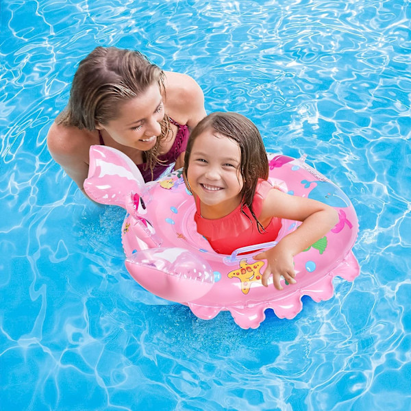 Baby Pool Sæde med Lappekit Børne Bade Ring Flydende Bade Ring
