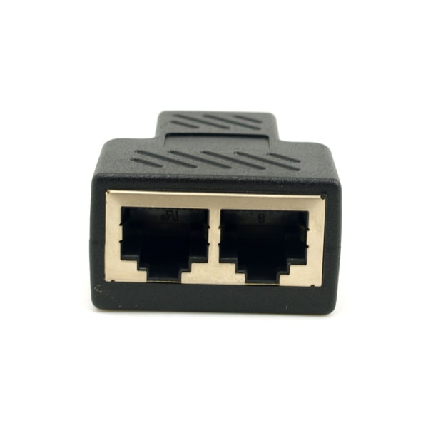 CAT6 RJ45 nettverks-T-hode nettverkskabelforlengelse én inn to delt