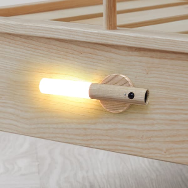 1 stk. Ash Bevægelsessensor USB Genopladelig Smart Natlampe,
