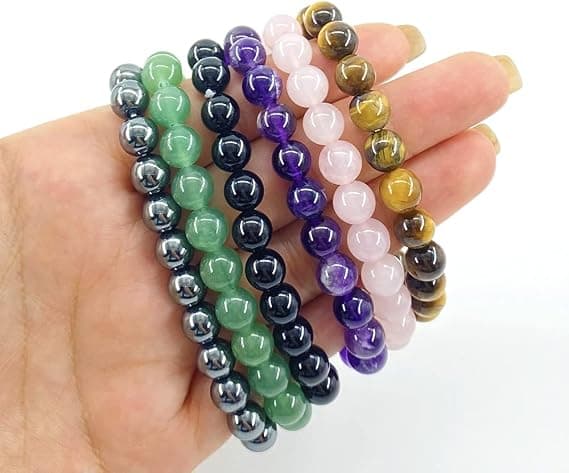 Rosenkvarts Armband Natursten Pärlor Armband Litoterapi i