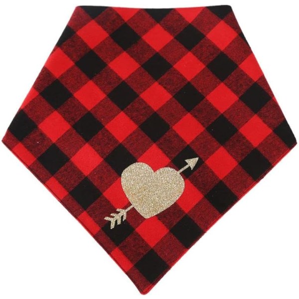 1Pcs Valentine's Day Dog Bandana Reversible Triangle Bibs Sca DXGHC