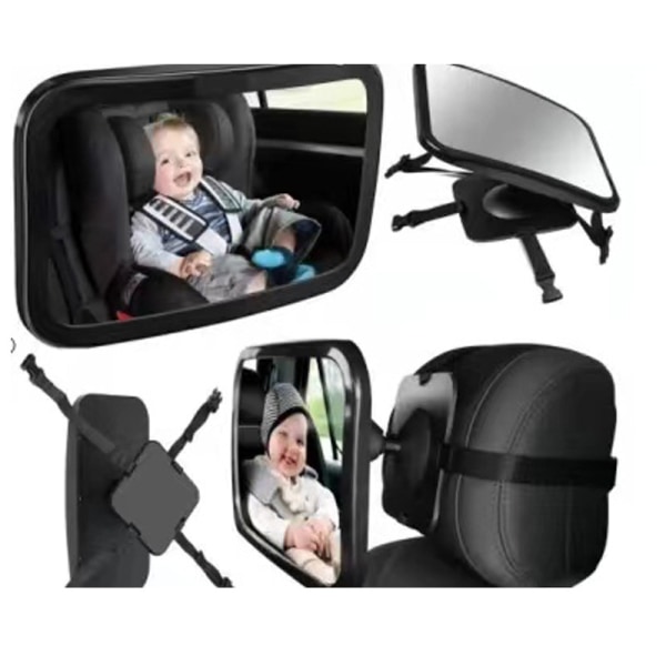 Baby Car Mirror, Roterande Baby Backspegel Baby Monitor för R