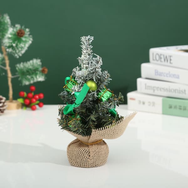 6 nye mini juletrær julebordpynt jul