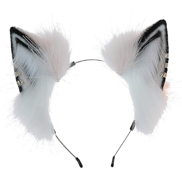 Animal Cosplay Ears Fox Cat Ears Chain Punk Cross Cat Ears Headba