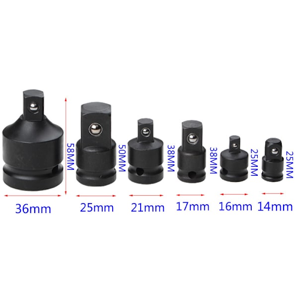 6-pack Drive Twist Socket Set Lug Nut Remover Extractor Tool DXGHC