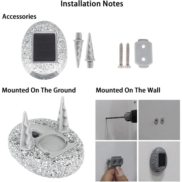 Rock Lights Hage Stone Rock Lights LED Solar Waterproof Light f