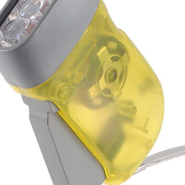 3 LED Dynamo Taskulamppu Käsikäyttöinen Kampi Leirintä Kannettava T