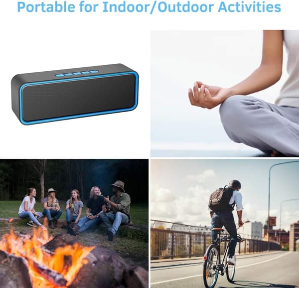 Kannettava langaton kaiutin, Bluetooth 5.0 -kaiutin 3D-stereolla