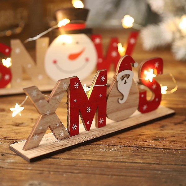 Christmas Wood Sign Xmas Snow Noel Wood Bordsdekoration Ch