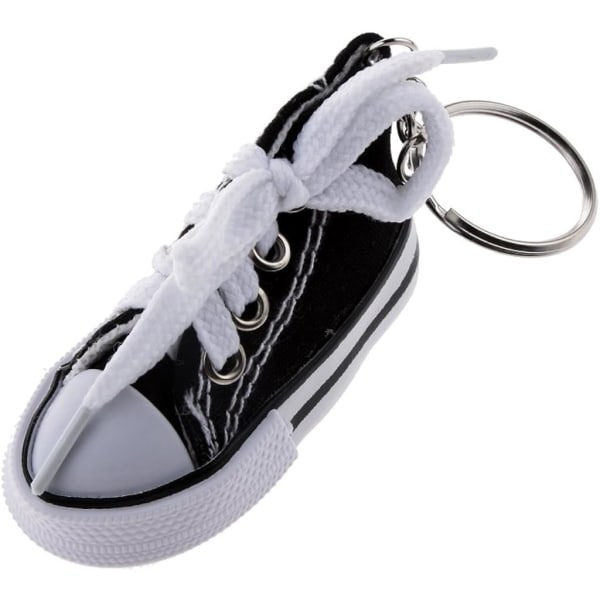 (Black)Fashion Canvas Shoe Pendant Keychain Keychain Gift - One S