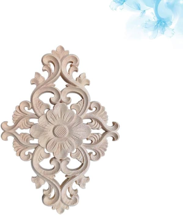 Møbel Træ Udsmykning Carved Onlay Dekorativ Hjørne Onlay Applique Flow