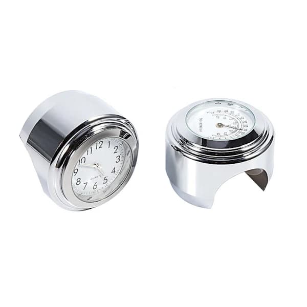 7/8 \" 1 \" Motorcykelstyr Beslag Urskive Ur & Termometer Temp Hvid??