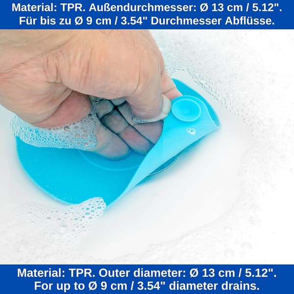 Silikonavloppsplugg för badkar, dusch, köksbänk och badrum