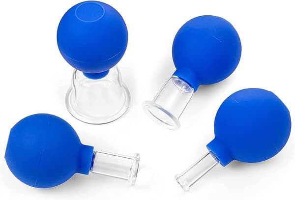 4 st. ansiktskopps-massageset, professionella glaskoppar DXGHC