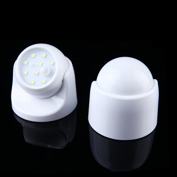 360° roterande LED-lampa med infraröd rörelsedetektor, liten