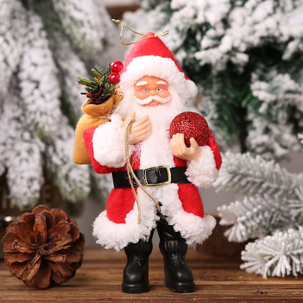 4 stk. Julepynt Harpiks Julemand Ornamenter Sta