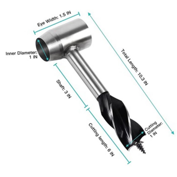 Hånddrill for trebearbeiding, multifunksjonell drill for overlevelse utendørs