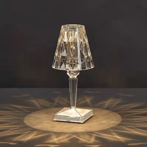 Italiensk design kristall bordslampa nattlampa bordslampa (ladda