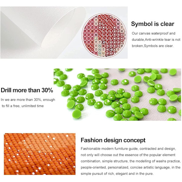 5D Diamantbroderi Sæt til Voksne, Børn DIY Diamant efter Tal