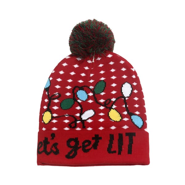 1 styck julstrumpa i stickad ull med snögubbe, älg och julgran (Stil