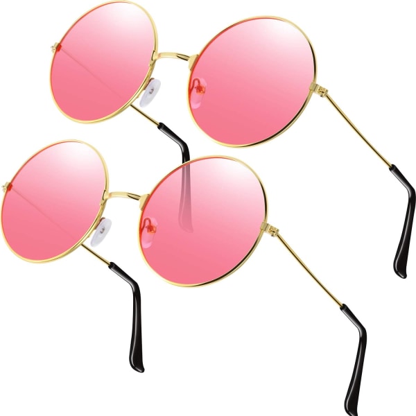2 par solbriller Specifikationer Hippie Pink solbriller Retro Hi
