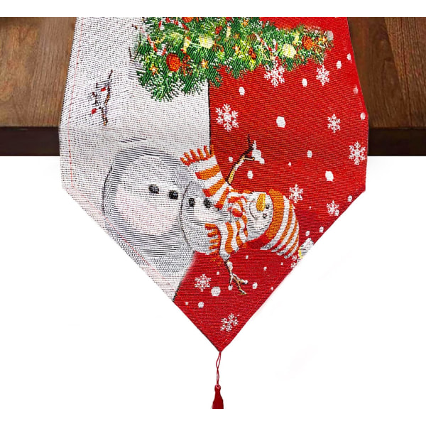 Christmas Table Runner 13x72 Inches Christmas Tree Snowman Farmho