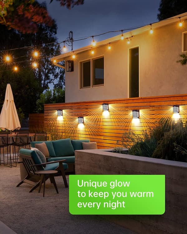 Solcelle Utelys, Dobbeltmodus Vanntett Ute LED Solcellelys DXGHC