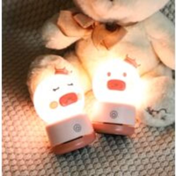 Silikon nattlys Mini skrivebordslampe USB-lading Lysende