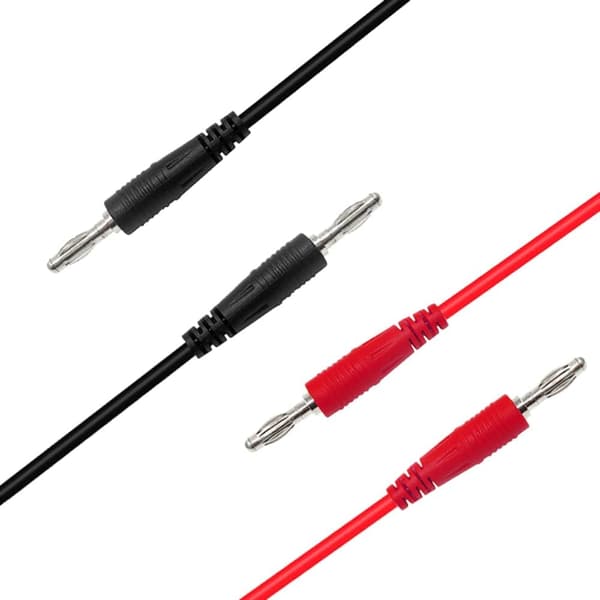 2 stk 4mm Bananeplugg til Bananeplugg Multimeter Elektronisk Test DXGHC