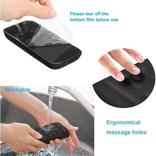Håndleddstøtte i minneskum, sklisikker ergonomisk musematte med M
