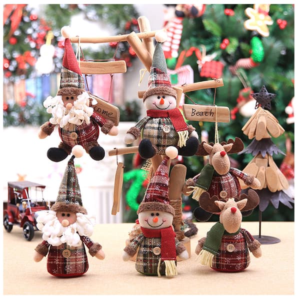 6 st Mini Julgranspynt för Miniatyrträd Dekorationer Små Jul
