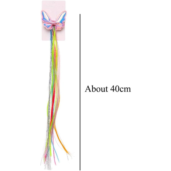 3PCS Hairpin Curls Hairpiece, Kid Girl Wig Braided Hair, Unicorn