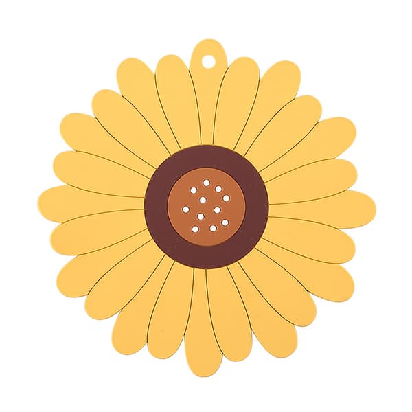 3 ST (Gul) Solros bordsmatta, koppmatta, skålmatta, antiskalllösning