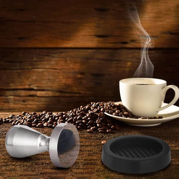 Kaffetamper 51 mm i 430 rustfritt stål, Kaffe Presser, Es DXGHC