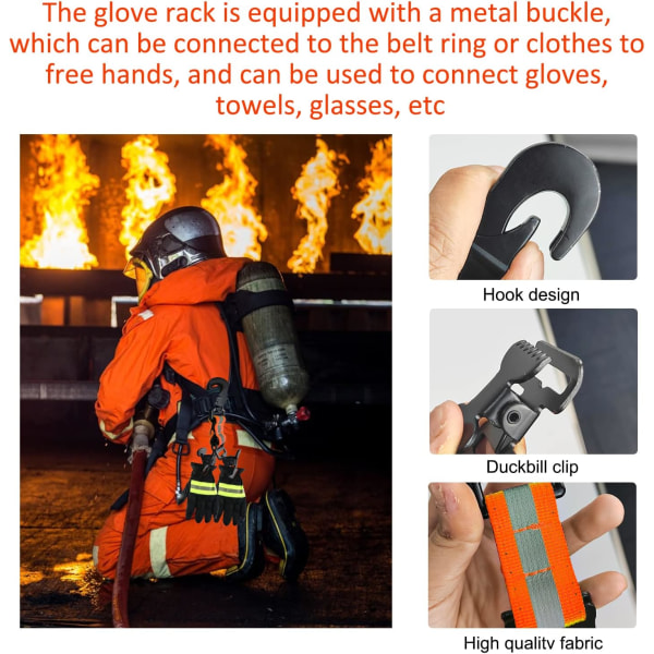2 st Firefighter Arbetshandskehållare, Tactical Belt Glove Hold DXGHC