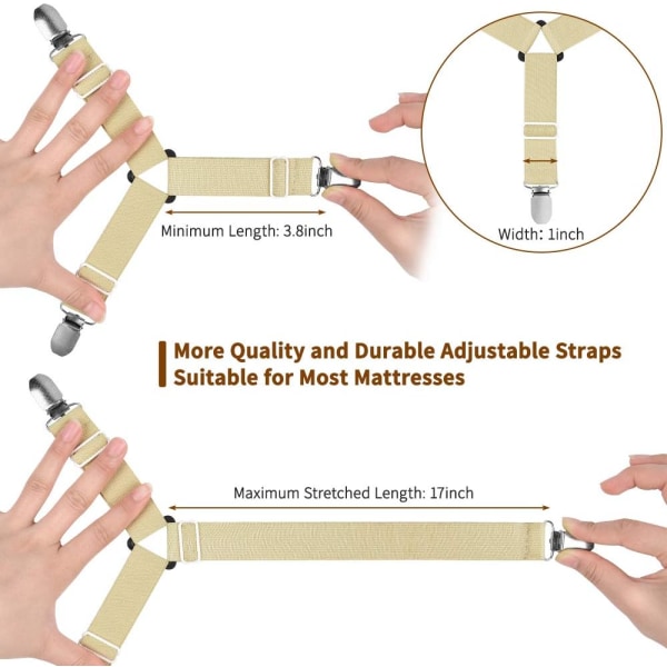 Sengesettfeste, Justerbar Trekant Elastisk Sengesett Holder DXGHC