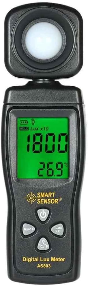 Smart Sensor AS803 Digital Lux Ljusmätare 1-200000 Lux Lumenmätare