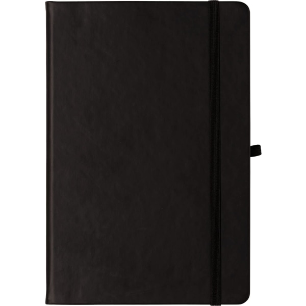 Klassisk Notatbok, Hard Innbinding, Lommeformat (8,5\" x 5,5\") Linjert, Svart, 200 Sider