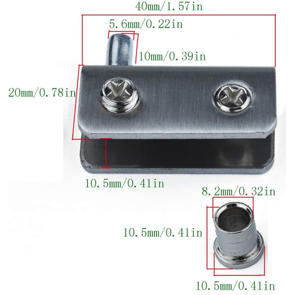 4 kpl Lasioven saranat 90° Pivot-saranat, Iskunvapaa lasi, Tahra