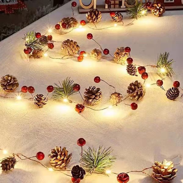 LED Juleklokke stiftlys tandem lanterne festlig pynt Chri