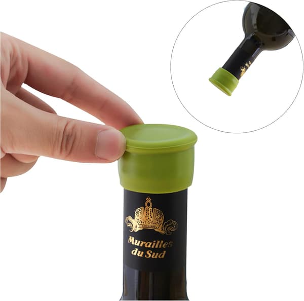 6 stycken silikonvinproppar, silikonpropp, återanvändbar silikon