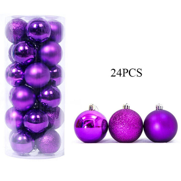 24st Jul Glitter Ball Ornaments Xmas Tree Balls Hangin DXGHC