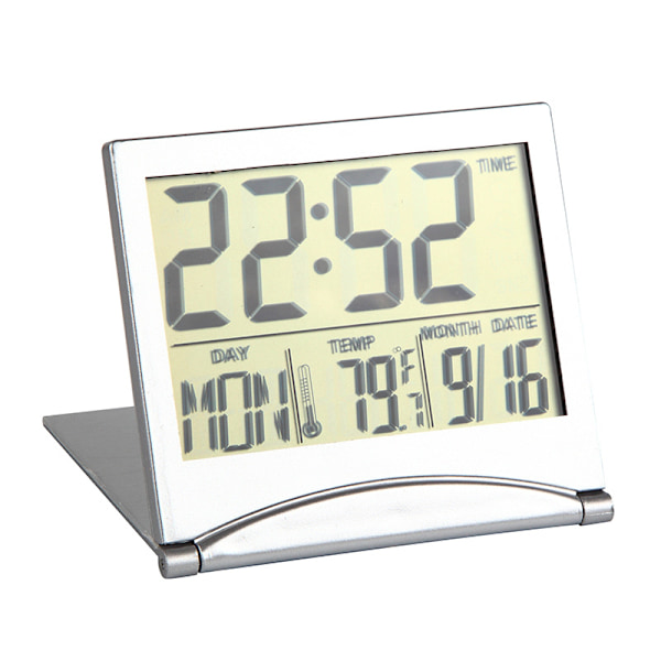 Snooze-klocka, LED-digitalklocka, Vikbar för Sängbord