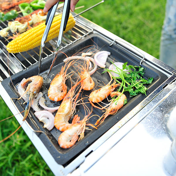 22*30cm Bærbar Bbq Gryde Butan Gas Komfur Køkkenudstyr Fest Picnic B