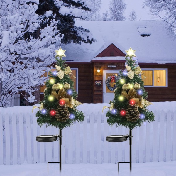 Solcelle-LED julestrømplugglampe med fire farger