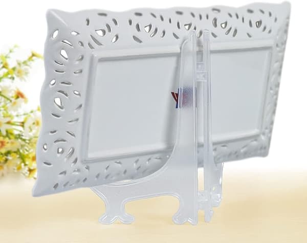 12 st Klar Plastplatta Easel Display Stativ Foto Ram S