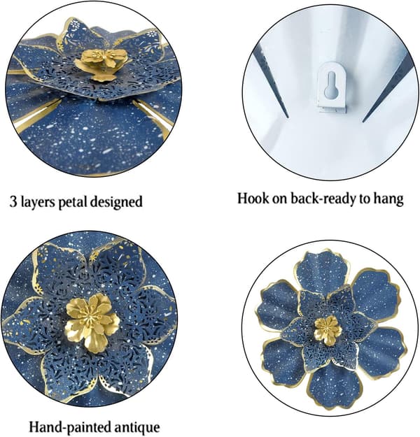Solrosmetallblommor Väggdekor Metallväggkonst Dekorationer Han