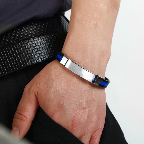 Titanium stål personlighed koreansk version is-ud mænds armbånd s