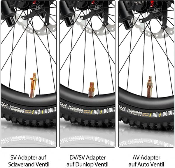 18 stk. Cykelventil Adaptere, Alle Ventiladaptere til Cykel, Bil a DXGHC
